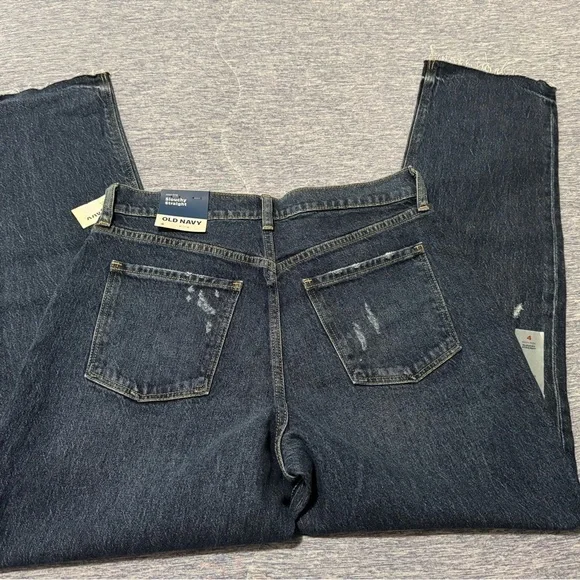 Old Navy Women’s Blue Slouchy Straight Jeans 4 - Picture 5 of 5